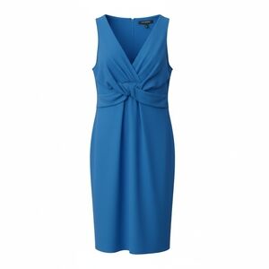 Daisy Fuentes Elegant Blue Sleeveless Dress, Size P Large